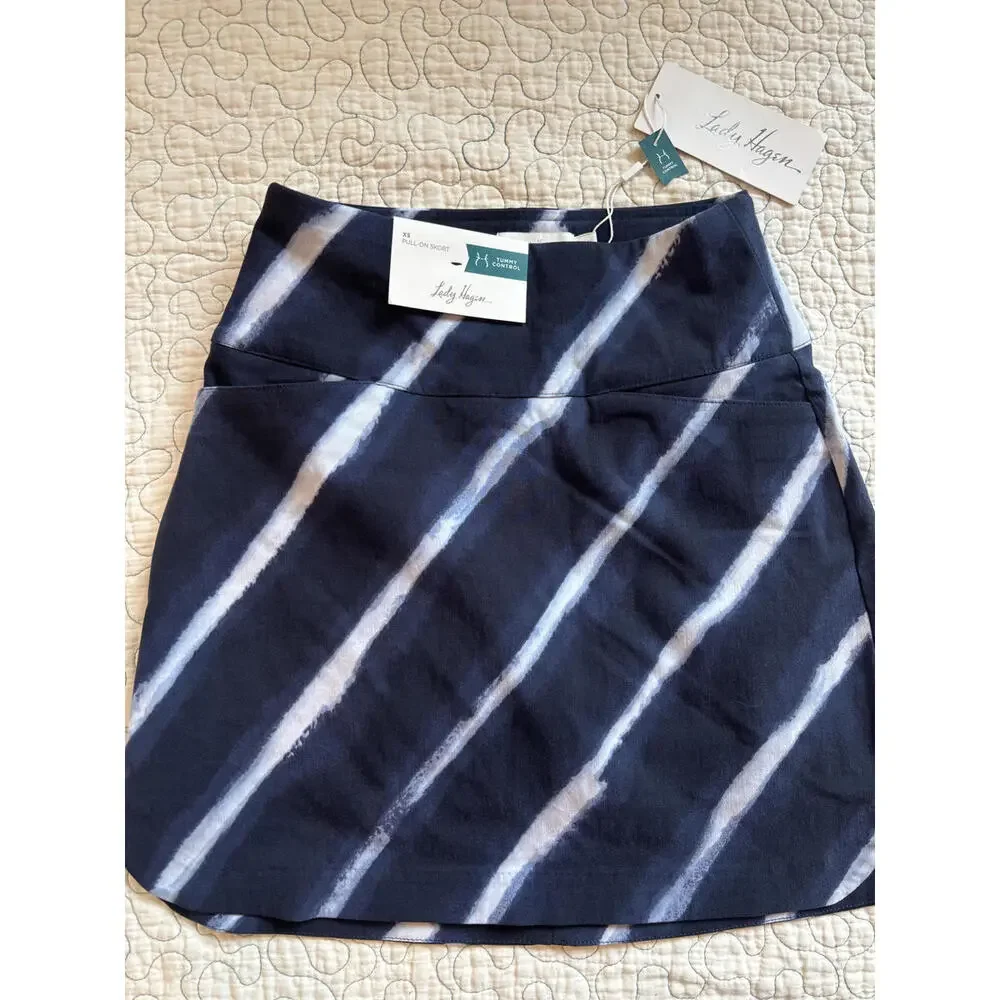Lady Hagen Golf Navy Blue Tie-Dye Mini Skort‎ Size XS #491 - Picture 2 of 6